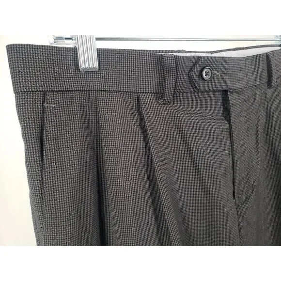 Ralph Lauren Gentlemen Comfort Flex Pant Pleated Grey Dress Pants 34W 29L - Picture 2 of 8